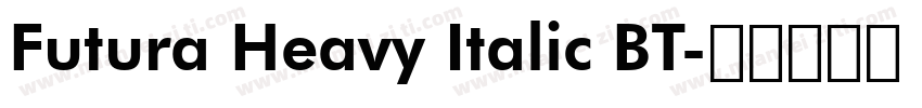 Futura Heavy Italic BT字体转换